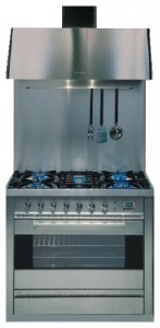 Photo Kitchen Stove ILVE P-90BL-MP Stainless-Steel, review