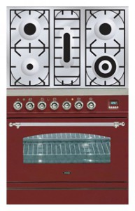 Photo Kitchen Stove ILVE PN-80-VG Red, review