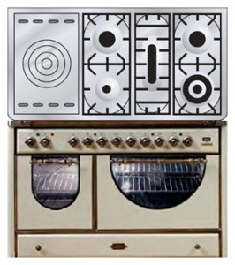 照片 厨房炉灶 ILVE MCSA-120SD-VG Antique white, 评论