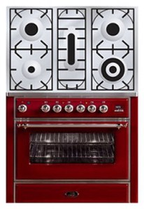 Photo Kitchen Stove ILVE M-90RD-MP Red, review