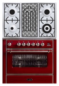 Photo Kitchen Stove ILVE M-90BD-VG Red, review