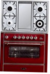 ILVE M-90FD-VG Red 厨房炉灶 烘箱类型气体 评论 畅销书