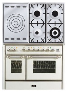 Photo Kitchen Stove ILVE MD-100SD-VG Antique white, review