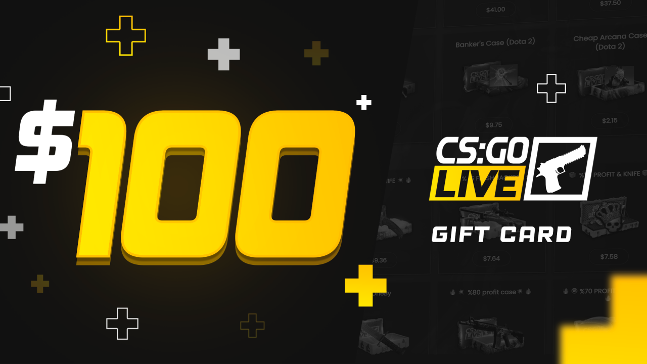 CSGOLive 100 USD Gift Card 117.15$
