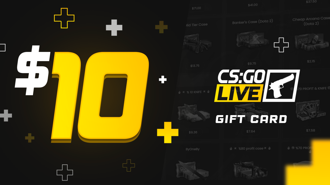 CSGOLive 10 USD Gift Card 11.72$