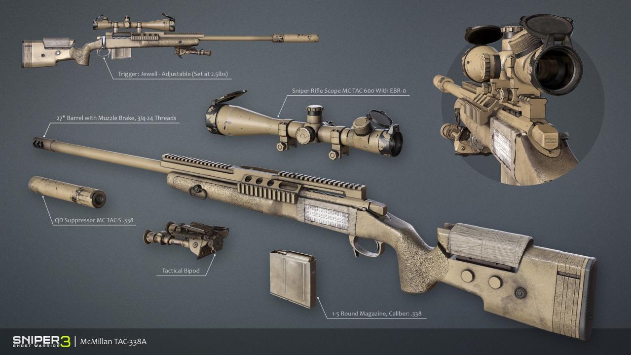 Sniper Ghost Warrior 3 - Sniper Rifle McMillan TAC-338A DLC Steam CD Key 0.85$