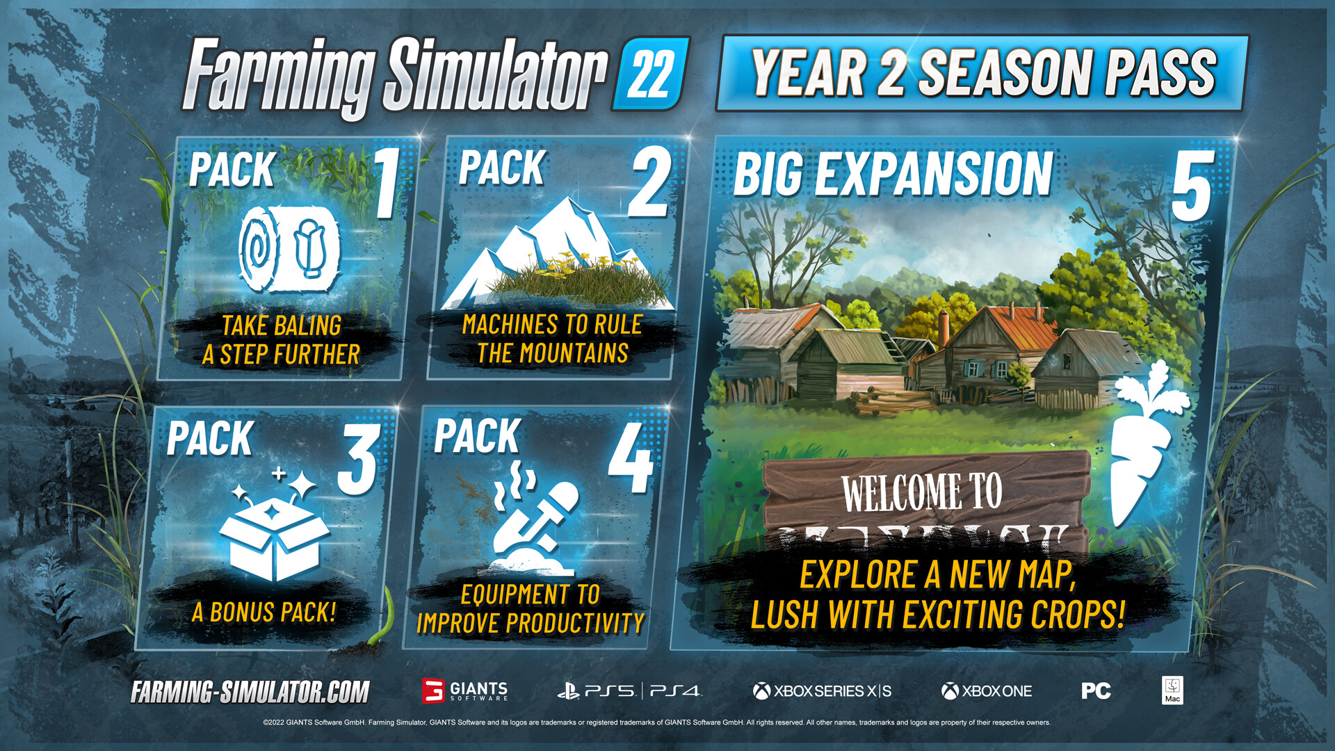 Farming Simulator 22 - Year 2 Season Pass DLC Steam CD Key 26.24$