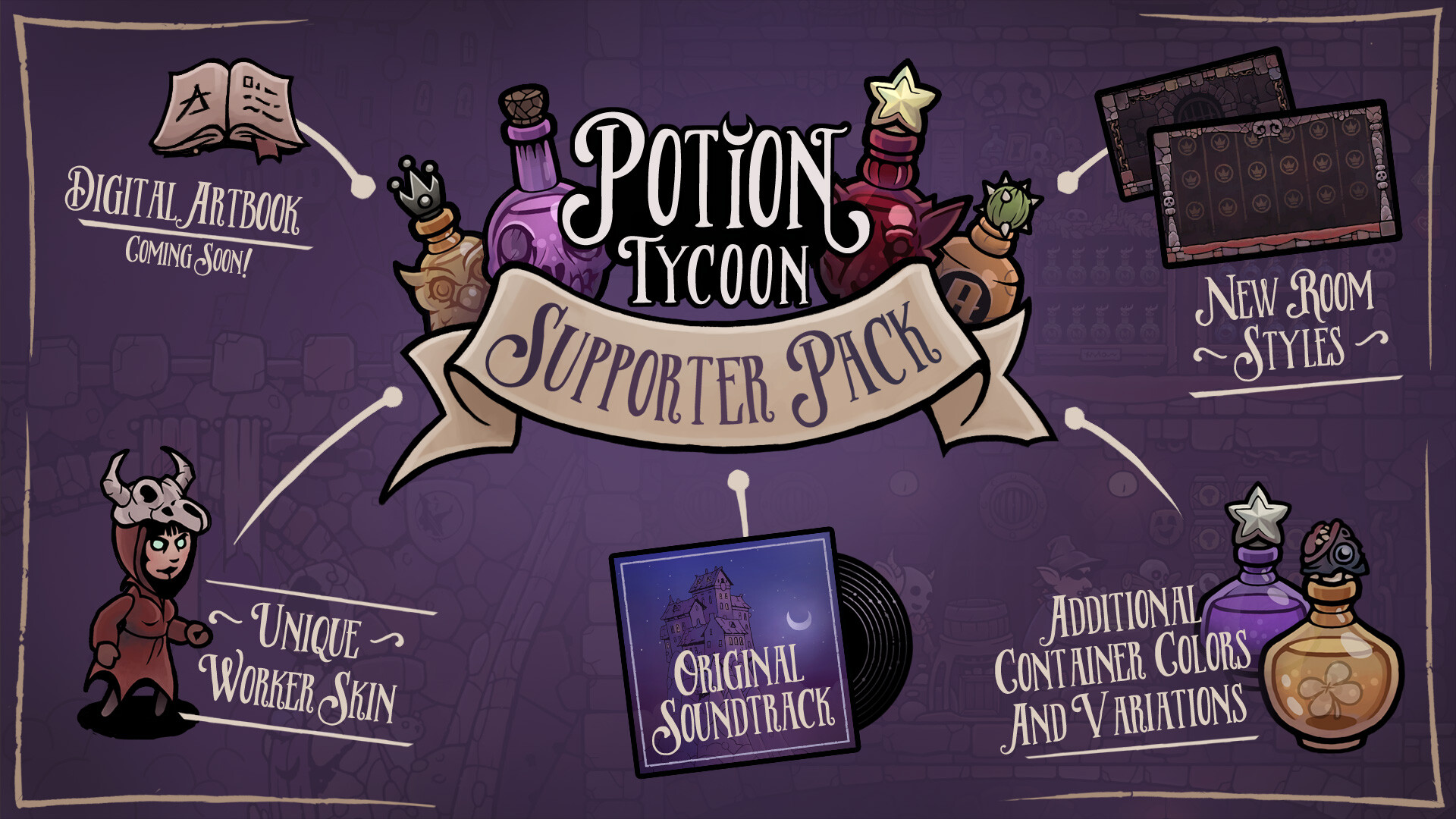 Potion Tycoon - Supporter Pack DLC Steam CD Key 7.88$
