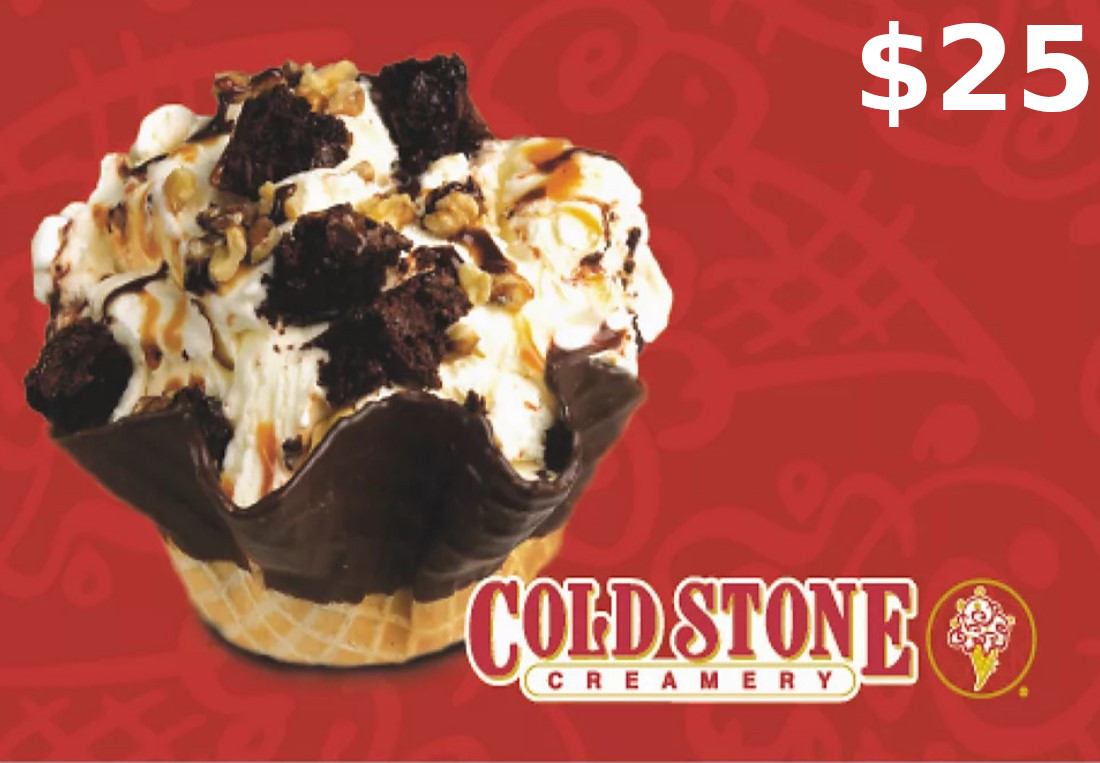 Cold Stone Creamer $25 Gift Card US 16.95$