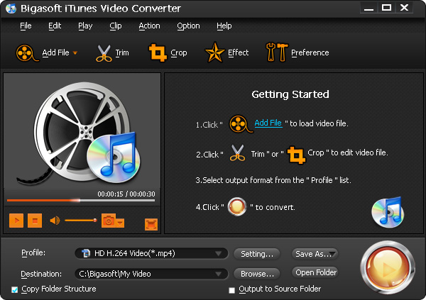 Bigasoft iTunes Video Converter PC CD Key 5.03$