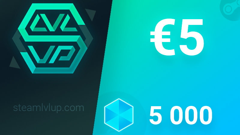 SteamlvlUP €5 Gift Code 5.36$