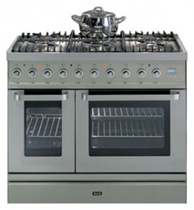 Foto Estufa de la cocina ILVE TD-90FL-VG Stainless-Steel, revisión