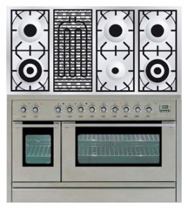Photo Kitchen Stove ILVE PSL-120B-VG Stainless-Steel, review