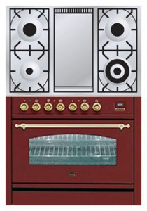 Photo Kitchen Stove ILVE PN-90F-MP Red, review