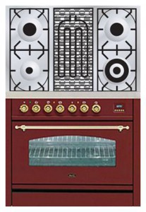 Photo Kitchen Stove ILVE PN-90B-MP Red, review