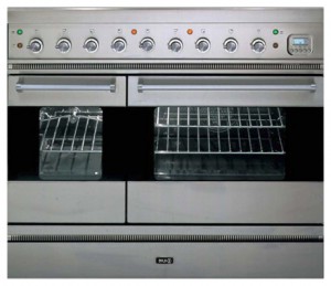 Foto Estufa de la cocina ILVE PD-90BL-MP Stainless-Steel, revisión