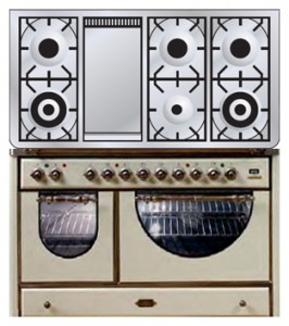 Фото Кухонная плита ILVE MCSA-120FD-VG Antique white, обзор
