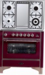 ILVE M-90FD-E3 Red موقد المطبخ نوع الفرنكهربائي إعادة النظر الأكثر مبيعًا
