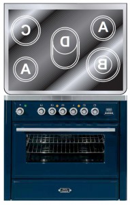 Фото Кухонная плита ILVE MTE-90-E3 Blue, обзор