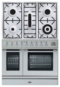 Photo Kitchen Stove ILVE PDL-90-VG Stainless-Steel, review