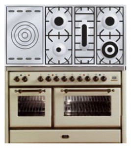 Фото Кухонная плита ILVE MS-120SD-VG Antique white, обзор