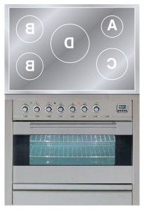 Photo Kitchen Stove ILVE PFI-90-MP Stainless-Steel, review