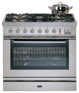 Photo Kitchen Stove ILVE P-90L-VG Stainless-Steel, review