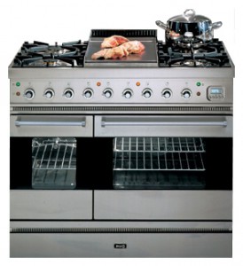 Photo Kitchen Stove ILVE PD-90F-MP Stainless-Steel, review
