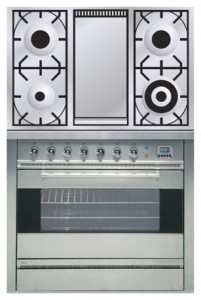 Photo Kitchen Stove ILVE P-90F-MP Stainless-Steel, review