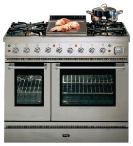 Photo Kitchen Stove ILVE PD-90FL-VG Stainless-Steel, review