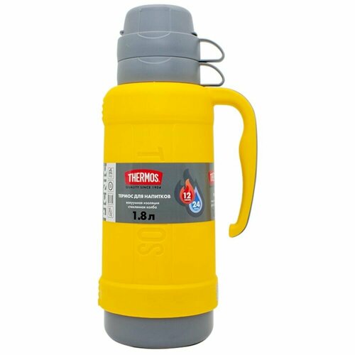 Thermos Термос со стеклянной колбой Picnic 40 Series, желтый, 1,8 л. фото