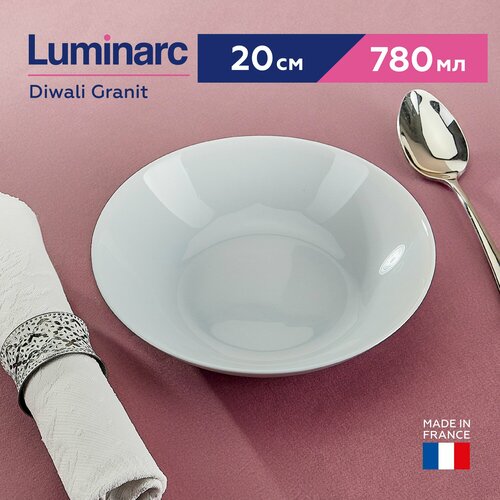 Тарелка глубокая Luminarc Diwali Granit для супа, 20 см, 780 мл фото