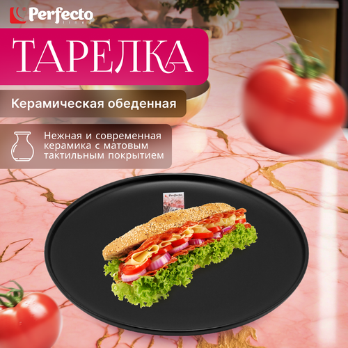 Тарелка керамическая обеденная PERFECTO LINEA Asian черный (17-122628) фото