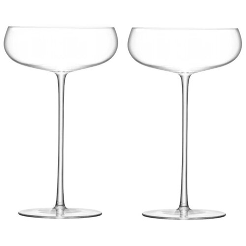 Набор бокалов LSA Wine Culture Champagne Saucer, 320 мл, 2 шт., бесцветный фото