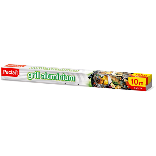 Фольга для выпечки Paclan grill aluminium, 10 м х 45 см, 10, 12.5 мкм х 45 см фото