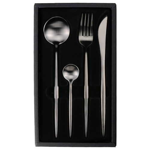 Xiaomi Набор столовых приборов Maison Maxx Stainless Steel Modern Flatware, 4 предмета black 1 4 фото