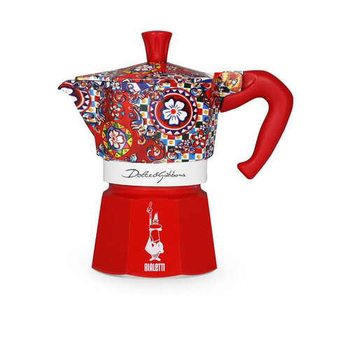 Гейзерная кофеварка Dolce & Gabbana Moka, красный фото