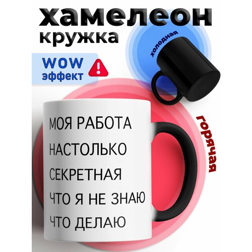 Кружка хамелеон с приколом для чая и кофе подарок 