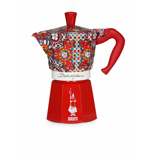 Гейзерная кофеварка Dolce & Gabbana Moka, красный фото