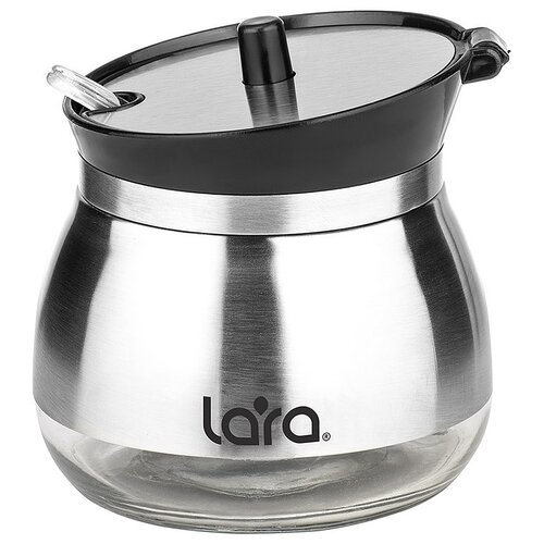 Сахарница LARA LR08-34 10 см 2 черный 15 см 300 мл 10 см фото