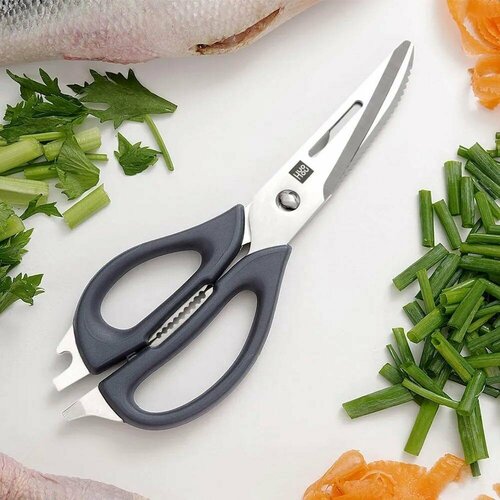 Huohou Многофункциональные кухонные ножницы с чехлом на магните Huo Hou Multifunction Kitchen Scissors (HU0291) Серый фото