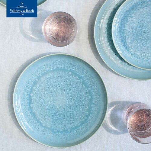 Плоская тарелка Crafted Blueberry turquoise like. by Villeroy & Boch, 26 см, Фарфор фото