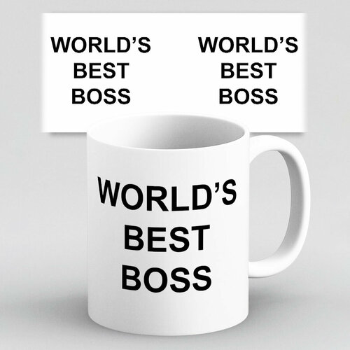 Кружка с приколом мем Worlds Best Boss Лучший Босс в мире фото