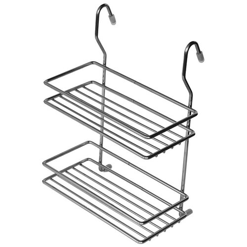 Полка на рейлинг 2-ярусная прямая , 200*100*270 мм (хром зеркальный) 5598876 фото