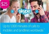 Skype Credit $25 US Prepaid Card 24.85$