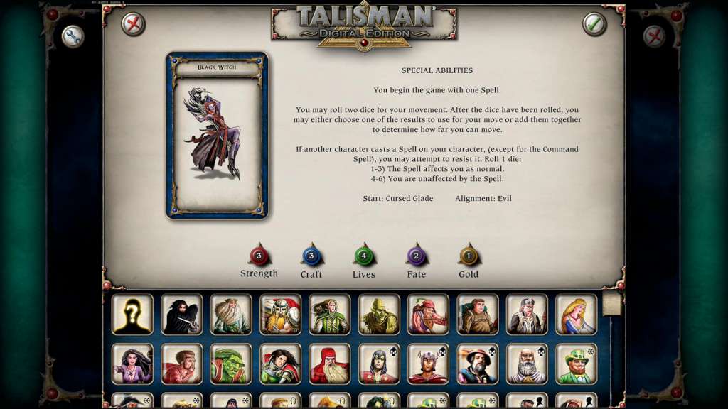 Talisman: Digital Edition - Black Witch Character Pack Steam CD Key 1.37$
