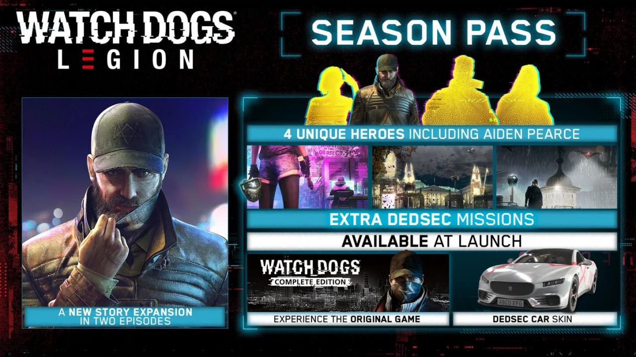 Watch Dogs: Legion - Season Pass DLC US Ubisoft Connect CD Key 20.9$