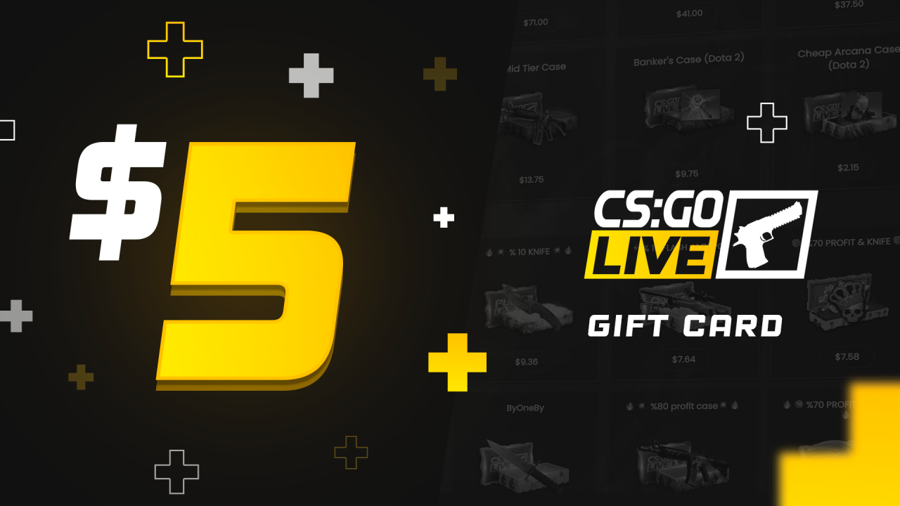 CSGOLive 5 USD Gift Card 5.85$