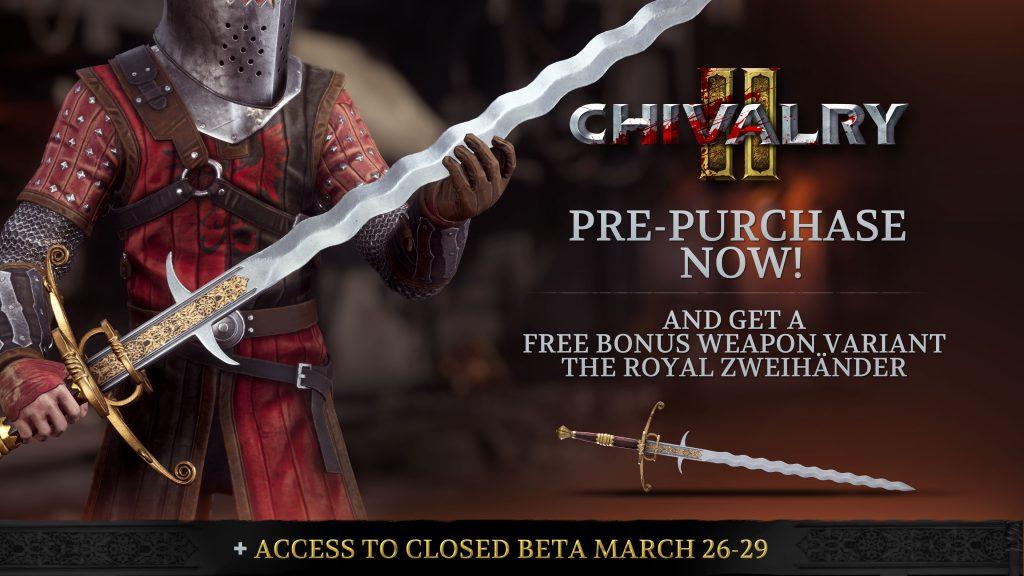 Chivalry 2 + Preorder Bonus Epic Games CD Key 11.29$