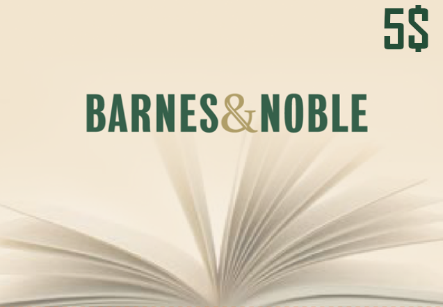 Barnes and Noble $5 Gift Card US 3.38$
